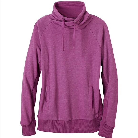 Prana Tops - PrAna GoTu pullover in True Orchid funnel neck XL